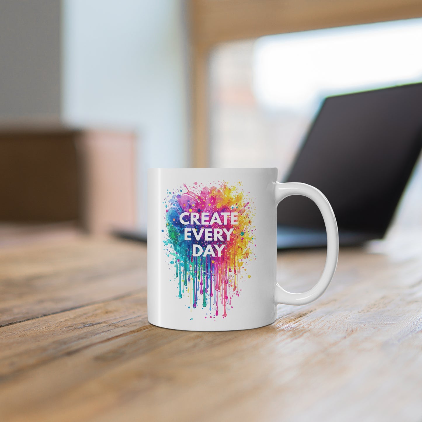 Create Every Day Mug – Colorful Inspiration for Artists & Dreamers