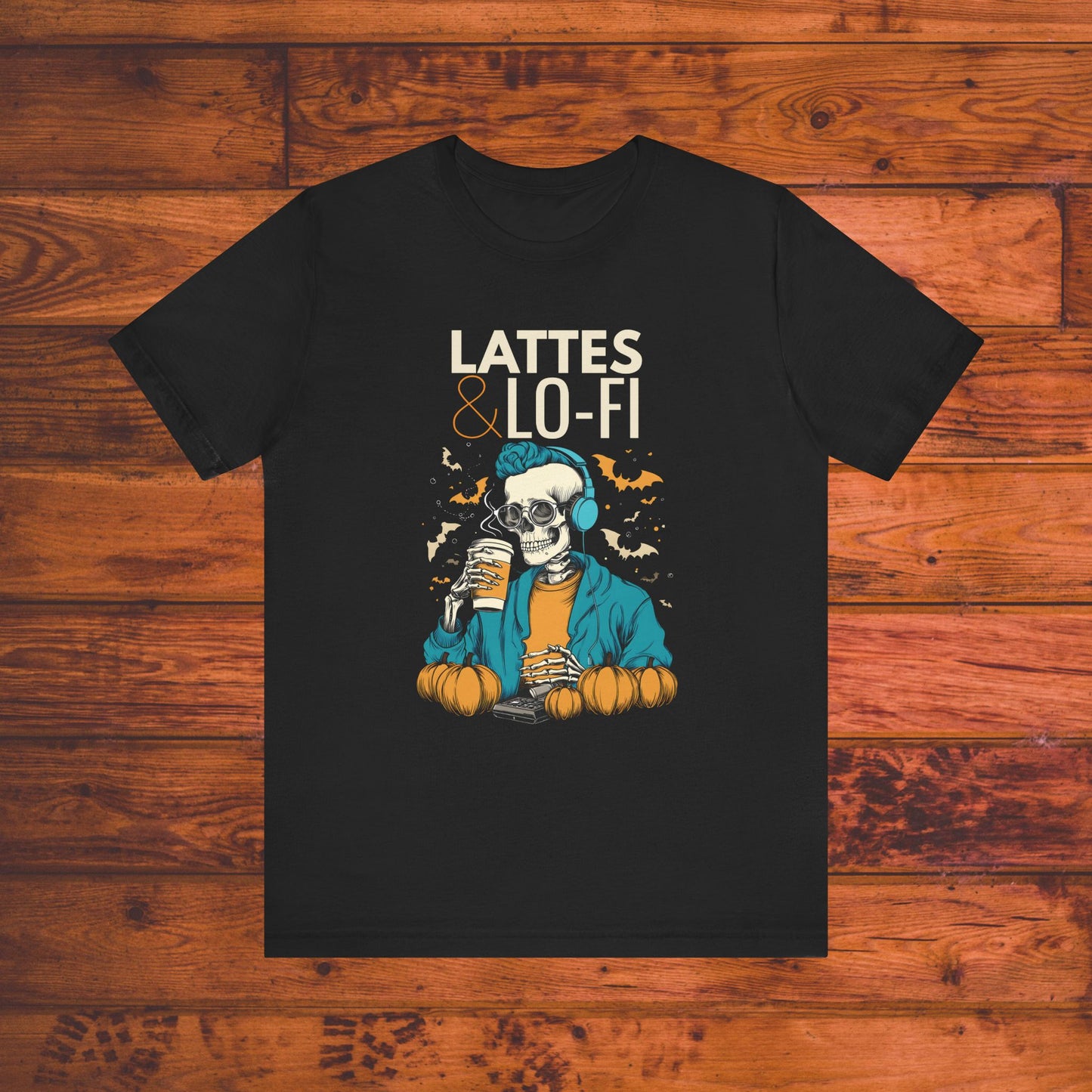 Lattes & Lo-Fi Tee – Chill Vibes for Coffee & Music Lovers