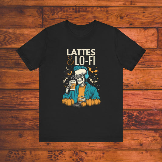 Lattes & Lo-Fi Tee – Chill Vibes for Coffee & Music Lovers